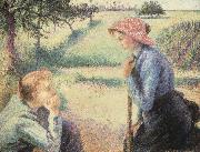 Camille Pissarro The Chat oil painting on canvas